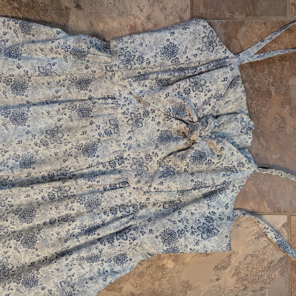 Floral Blue and White Sundress